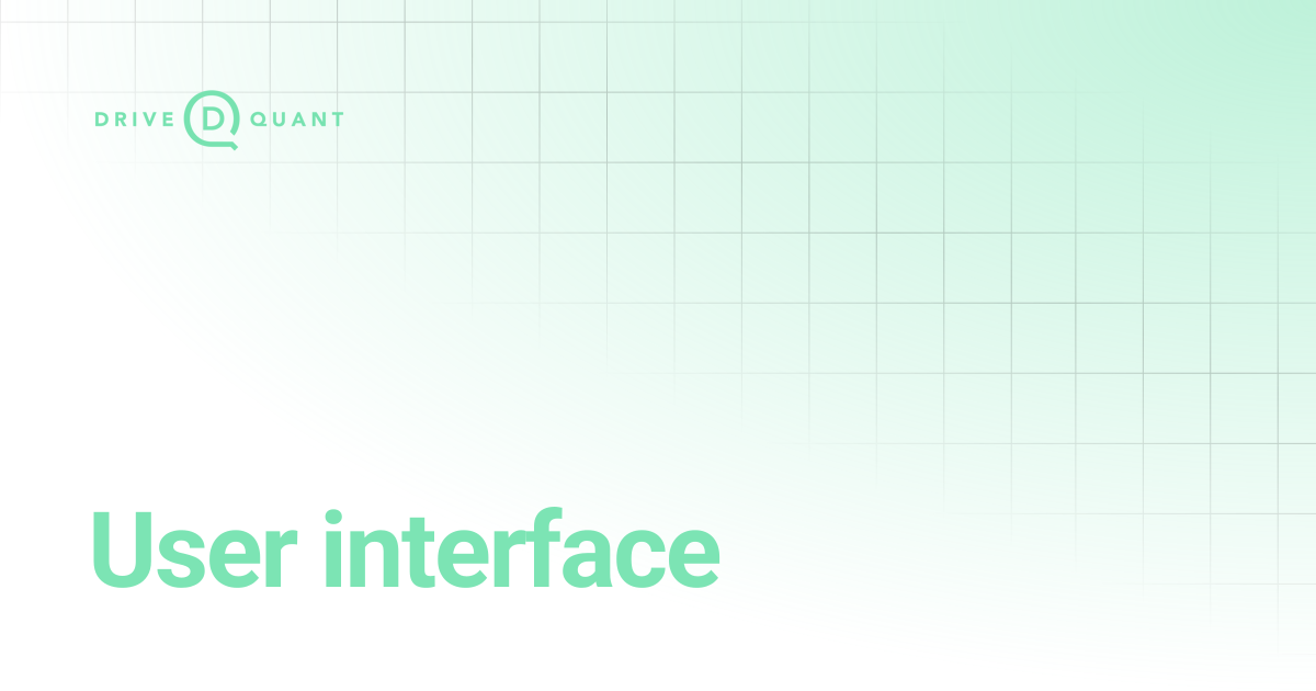 User interface | DriveQuant